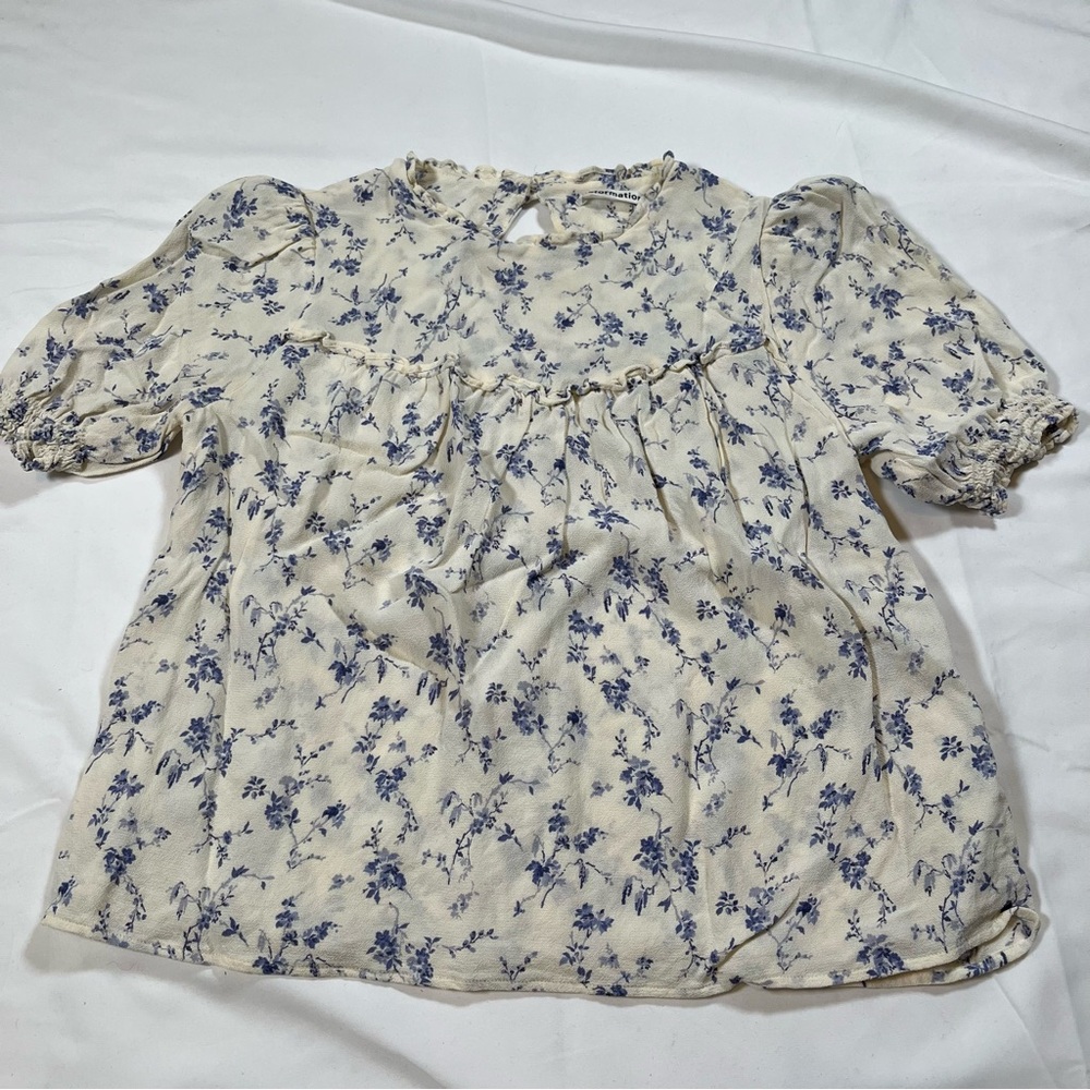 Reformation Women’s‎ Floral Top Puff Sleeve Cottage-core Peasant Size XS